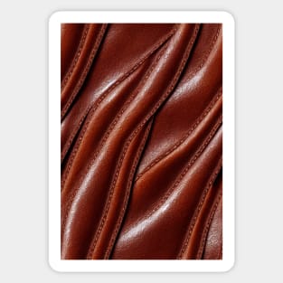 Brown Imitation leather, natural and ecological leather print #5 Sticker